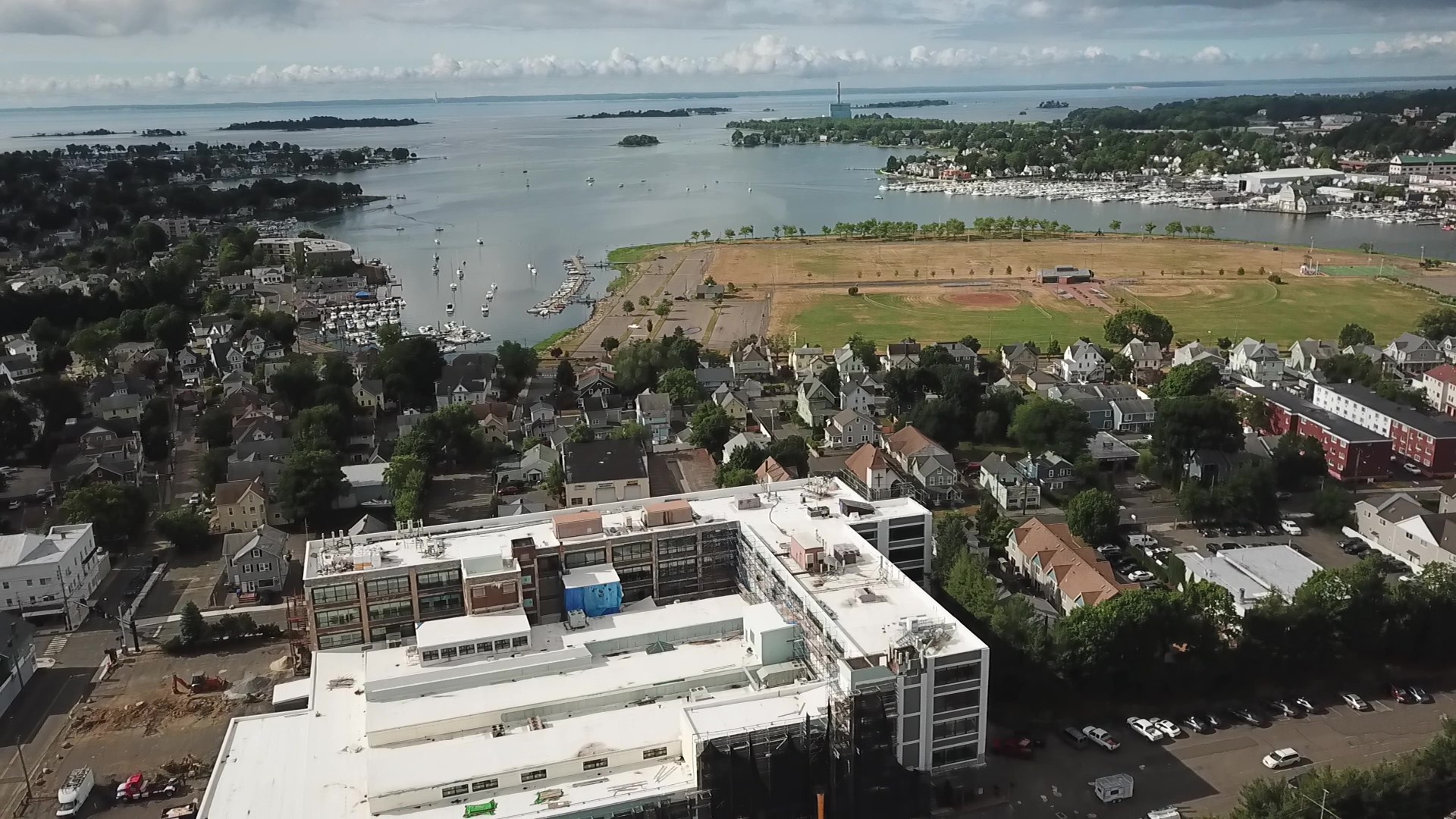 Drone view of Commercial Building